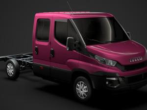 iveco daily crew cab l2 chassis 2014 3D Model