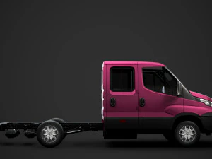 iveco daily crew cab l2 chassis 2014 3D Model