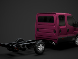 iveco daily crew cab l2 chassis 2014 3D मॉडल