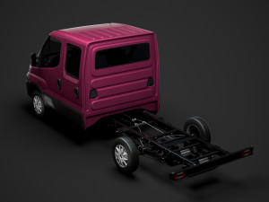 iveco daily crew cab l2 chassis 2014 3D मॉडल