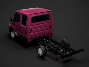 iveco daily crew cab l2 chassis 2014 3D Model