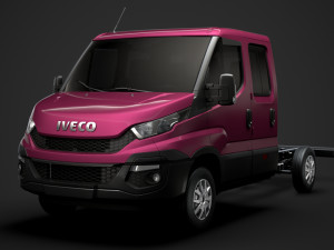iveco daily crew cab l2 chassis 2014 3D मॉडल