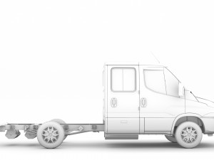 iveco daily crew cab l2 chassis 2014 3D मॉडल