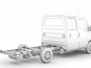 iveco daily crew cab l2 chassis 2014 3D मॉडल