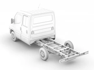 iveco daily crew cab l2 chassis 2014 3D Model