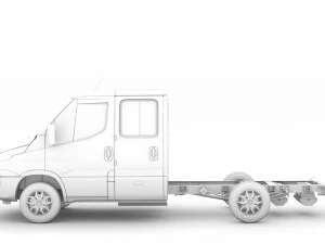 iveco daily crew cab l2 chassis 2014 3D Model