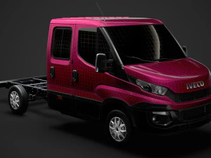 iveco daily crew cab l2 chassis 2014 3D Model