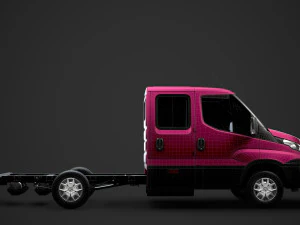 iveco daily crew cab l2 chassis 2014 3D Model