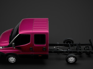 iveco daily crew cab l2 chassis 2014 3D मॉडल