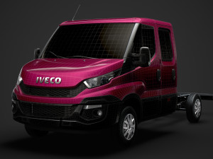 iveco daily crew cab l2 chassis 2014 3D मॉडल
