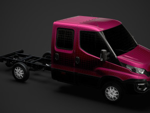 iveco daily crew cab l2 chassis 2014 3D मॉडल