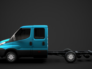 iveco daily crew cab l2 chassis 2019 3Dモデル
