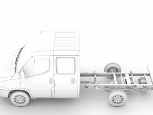 iveco daily crew cab l2 chassis 2019 3Dモデル