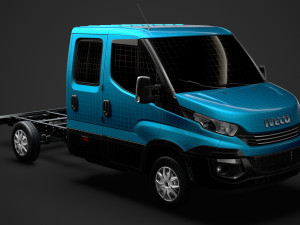 iveco daily crew cab l2 chassis 2019 3Dモデル