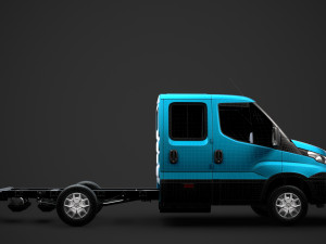 iveco daily crew cab l2 chassis 2019 3Dモデル