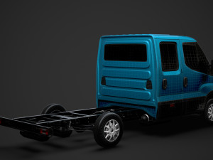 iveco daily crew cab l2 chassis 2019 3Dモデル