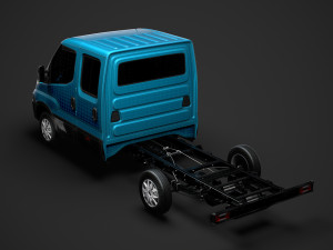 iveco daily crew cab l2 chassis 2019 3Dモデル