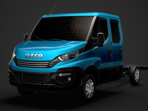 iveco daily crew cab l2 chassis 2019 3Dモデル