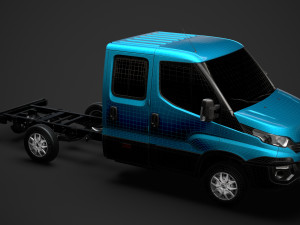 iveco daily crew cab l2 chassis 2019 3Dモデル