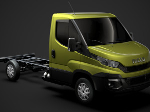 iveco daily single cab l2 chassis 2014 3D Model