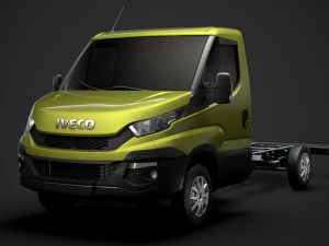 iveco daily single cab l2 chassis 2014 3D Model