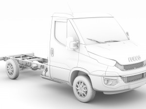 iveco daily single cab l2 chassis 2014 3D-Modell