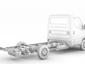 iveco daily single cab l2 chassis 2014 3D-Modell