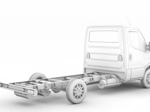 iveco daily single cab l2 chassis 2014 3D Model