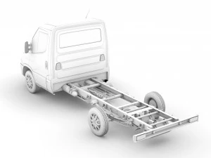 iveco daily single cab l2 chassis 2014 3D Model