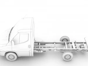 iveco daily single cab l2 chassis 2014 3D Model