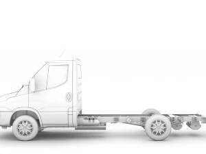 iveco daily single cab l2 chassis 2014 3D Model