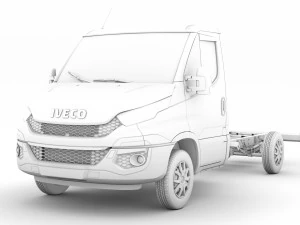 iveco daily single cab l2 chassis 2014 3D Model