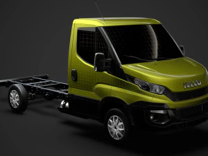 iveco daily single cab l2 chassis 2014 3D Model
