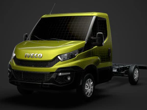 iveco daily single cab l2 chassis 2014 3D Model