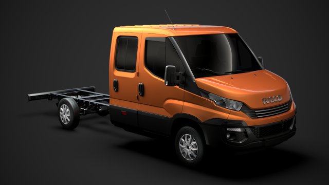 iveco daily crew cab l3 chassis 2019 3D Model in Truck 3DExport