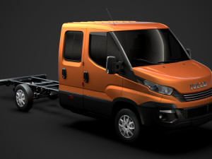 iveco daily crew cab l3 chassis 2019 3D Model