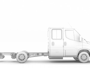 iveco daily crew cab l3 chassis 2019 3D मॉडल