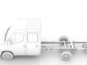 iveco daily crew cab l3 chassis 2019 3D मॉडल