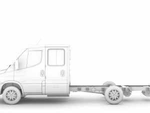 iveco daily crew cab l3 chassis 2019 3D मॉडल