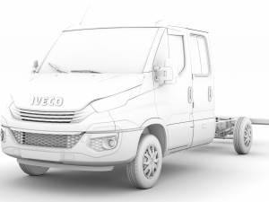 iveco daily crew cab l3 chassis 2019 3D मॉडल