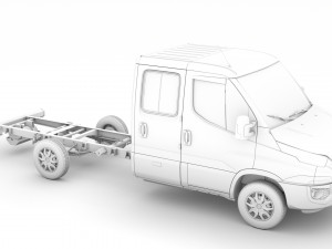 iveco daily crew cab l3 chassis 2019 3D मॉडल