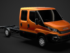 iveco daily crew cab l3 chassis 2019 3D मॉडल