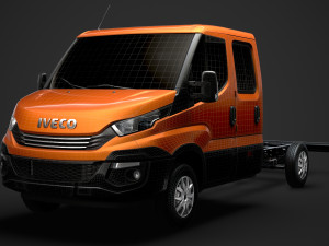 iveco daily crew cab l3 chassis 2019 3D मॉडल