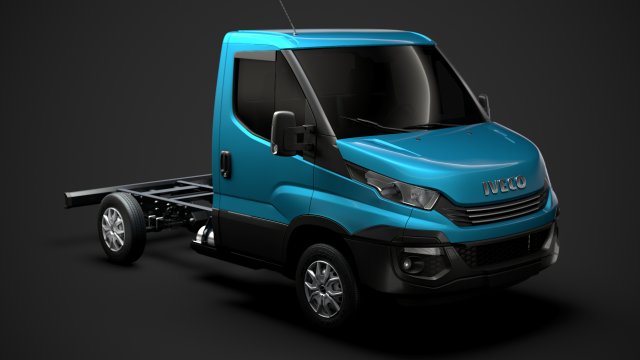 iveco daily single cab l1 chassis 2019 3D Model .c4d .max .obj .3ds .fbx .stl .blend 