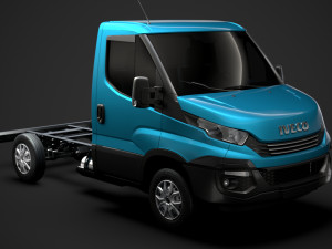 iveco daily single cab l1 chassis 2019 3D Model