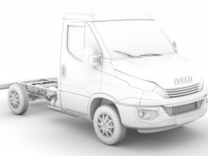 iveco daily single cab l1 chassis 2019 3D Model