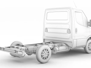 iveco daily single cab l1 chassis 2019 3D Model
