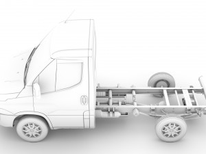 iveco daily single cab l1 chassis 2019 3D Model