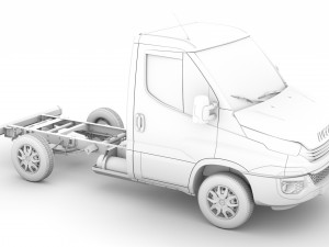 iveco daily single cab l1 chassis 2019 3D Model