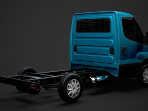 iveco daily single cab l1 chassis 2019 3D Model